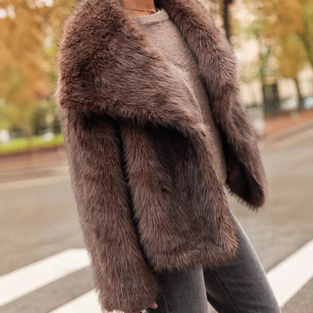 Faux Fur Brown Jacket