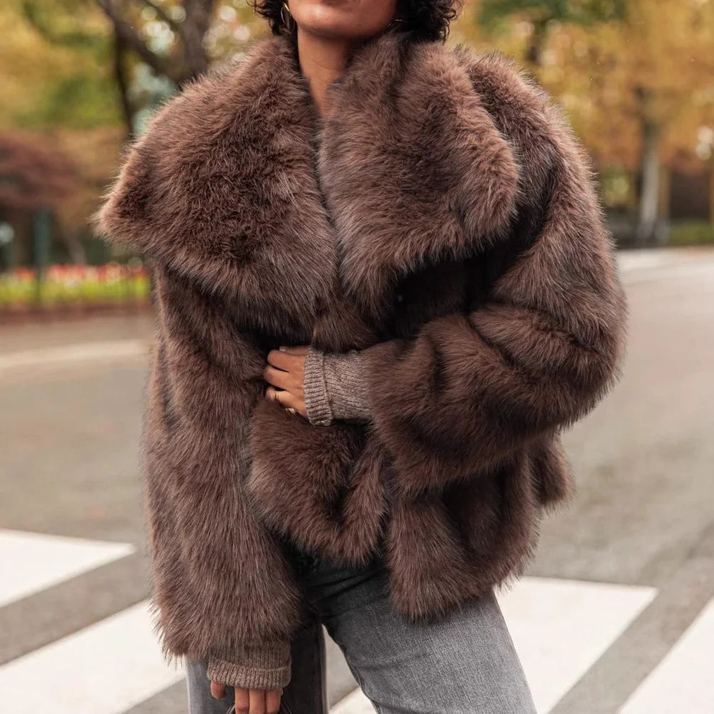 Faux Fur Brown Jacket