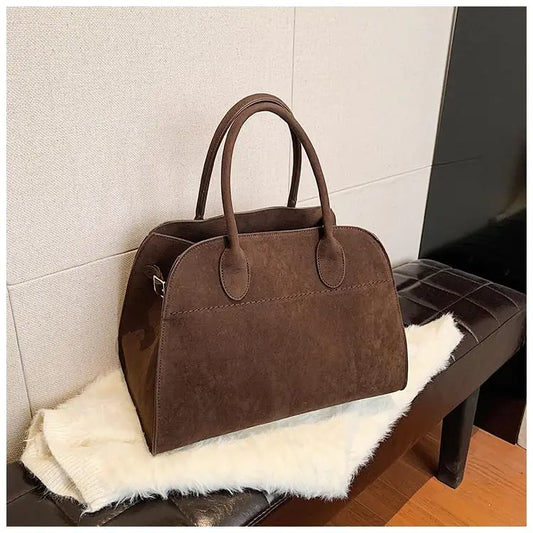 Suede Coffee Tote Bag