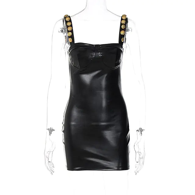 Angelina Leather Dress