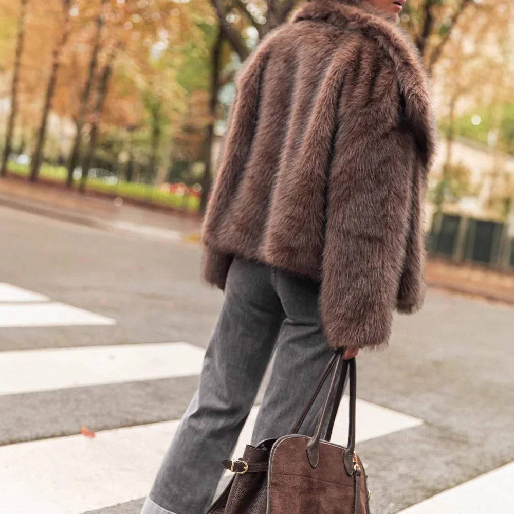 Faux Fur Brown Jacket